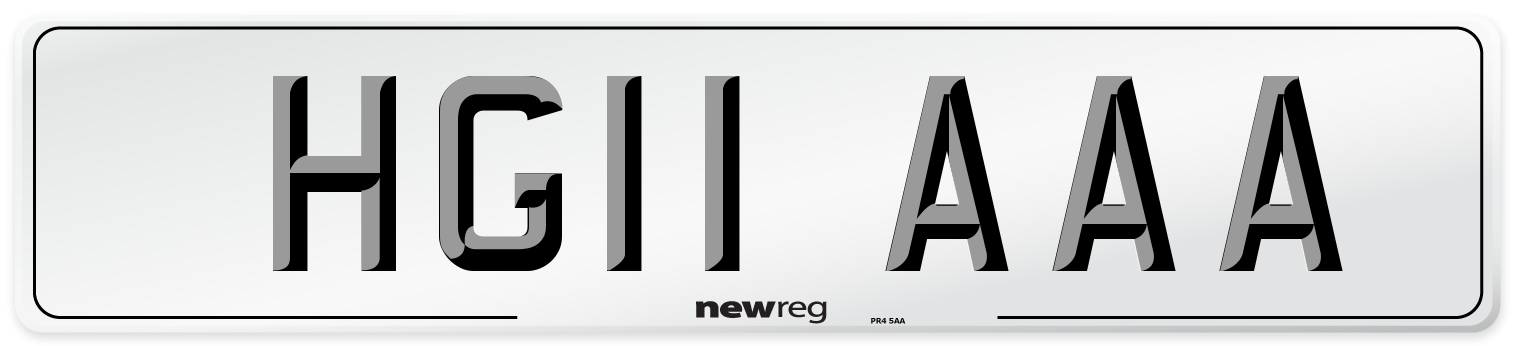 HG11 AAA Number Plate from New Reg